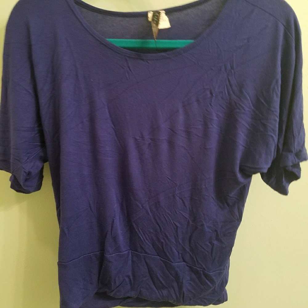 Blue flowy shirt